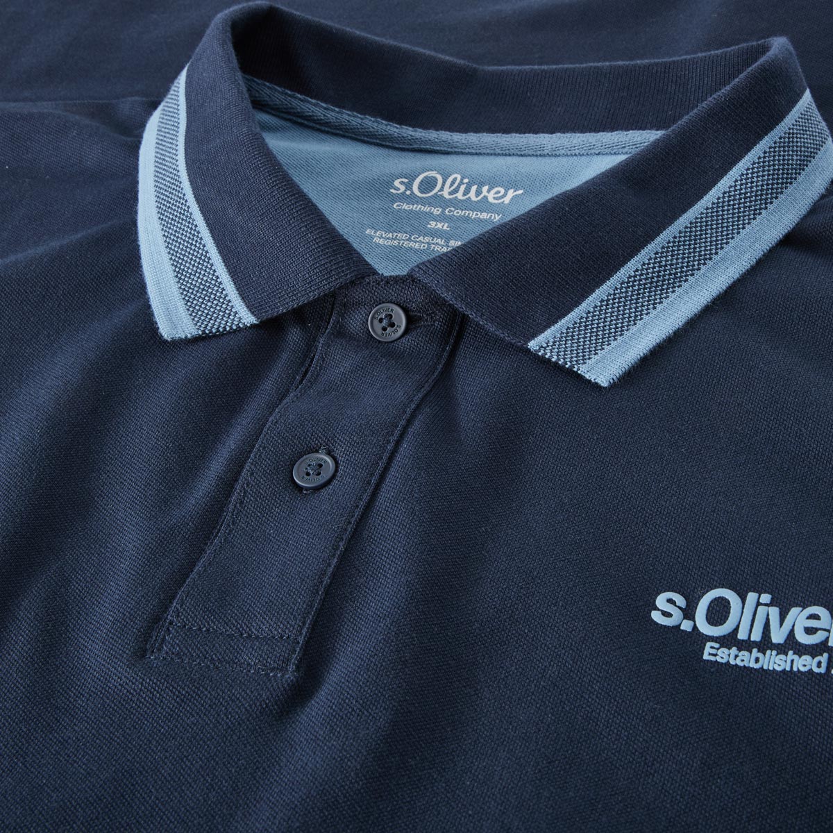 s.Oliver Poloshirt mit Elasthan dunkelblau