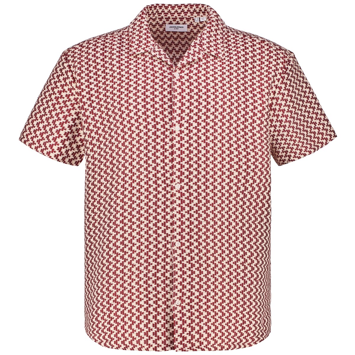 Jack&Jones Freizeithemd mit Strukturgewebe Farbe dunkelrot Größe: 6XL günstig online kaufen