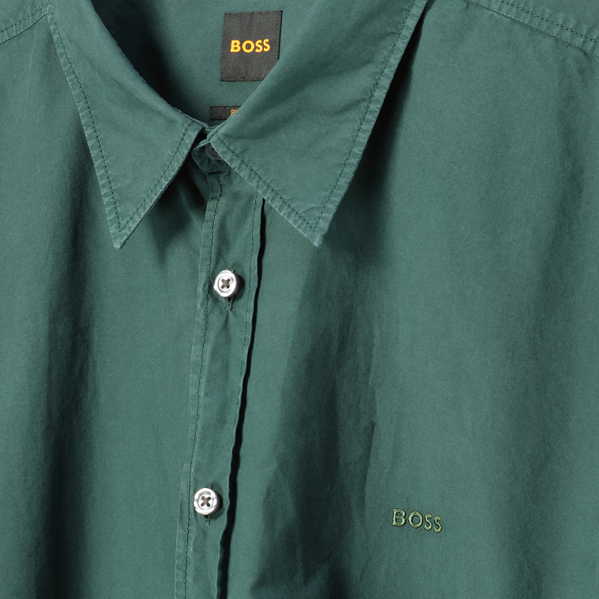 BOSS Freizeithemd mit Biobaumwolle dunkelgrün