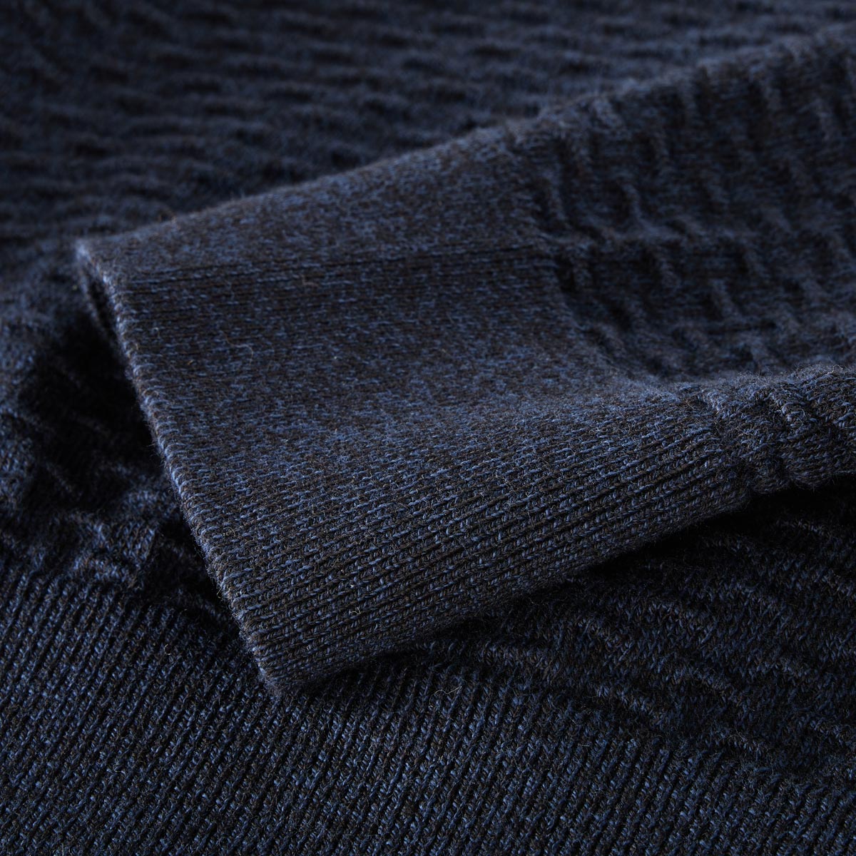 PME LEGEND Pullover mit Struktur dunkelblau