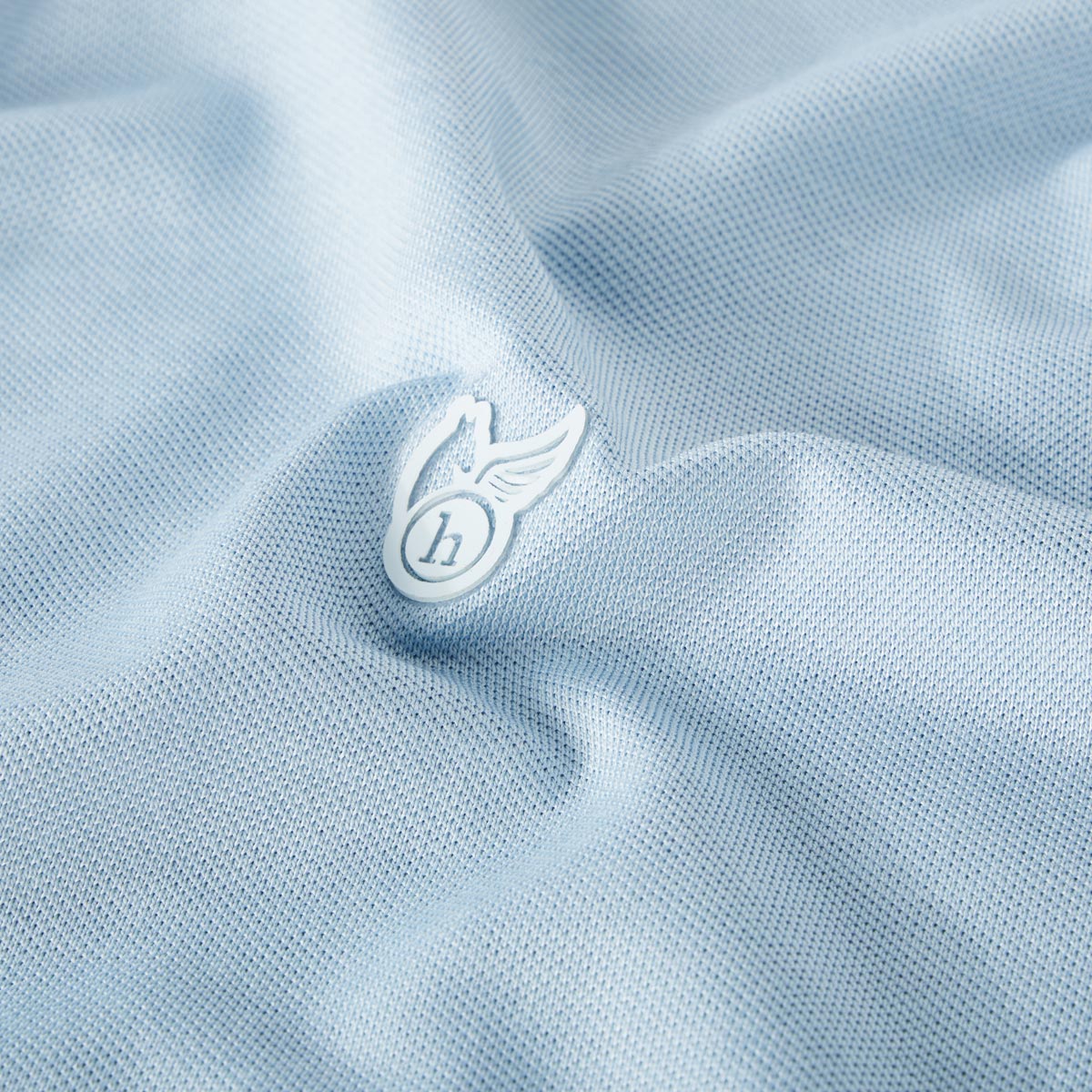 Hajo Funktions-Poloshirt mit Stretch, atmungsaktiv hellblau