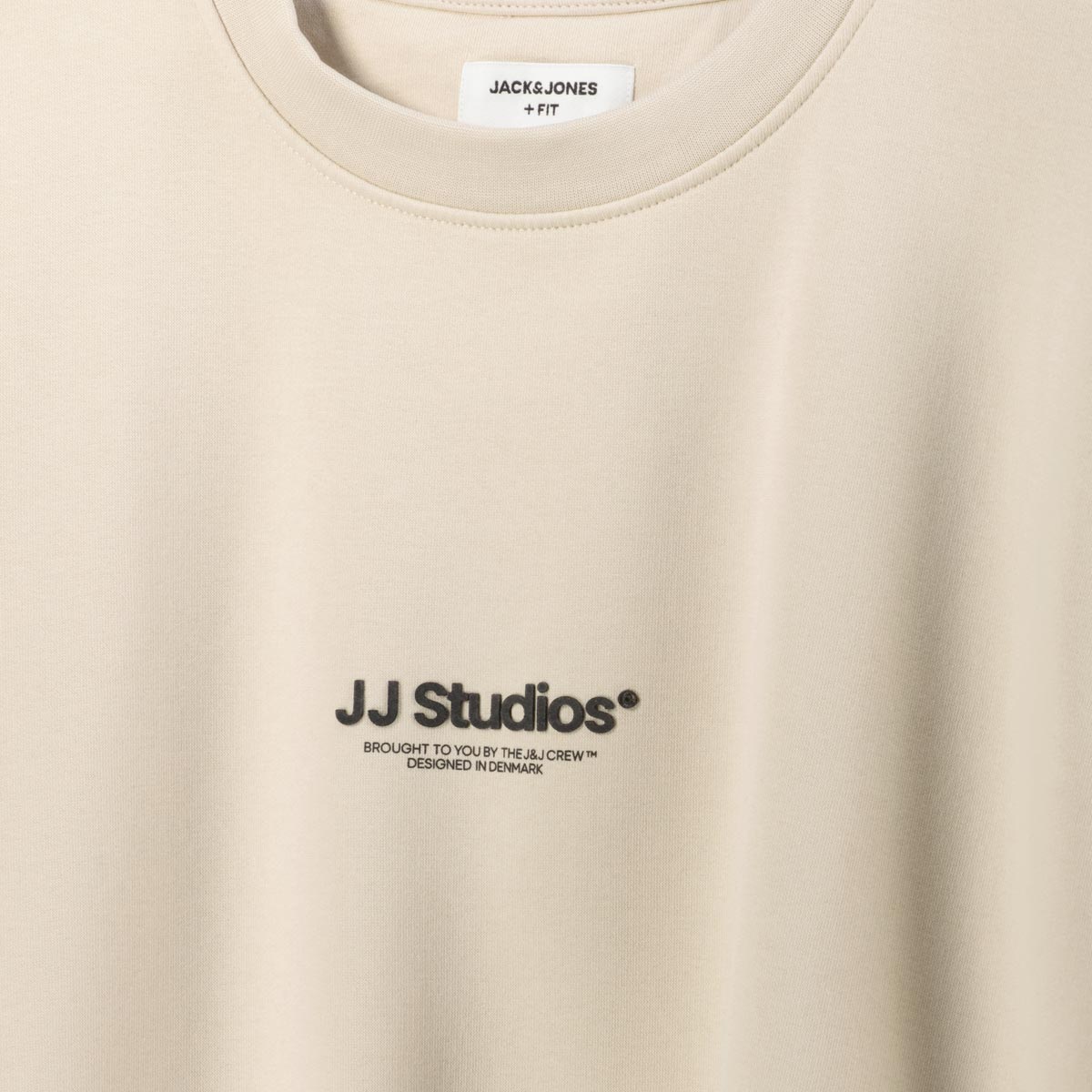 Jack&Jones Sweatshirt mit Label-Print beige