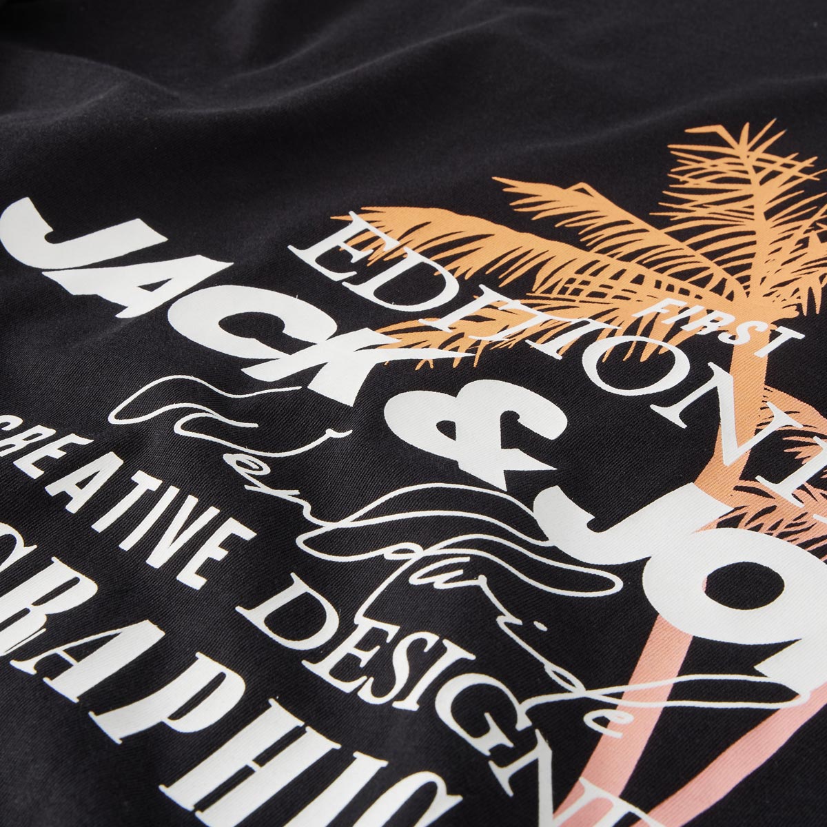 Jack&Jones T-Shirt mit Label-Print schwarz