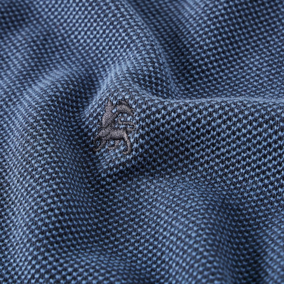 Lerros Pullover in Reiskorn-Struktur blau
