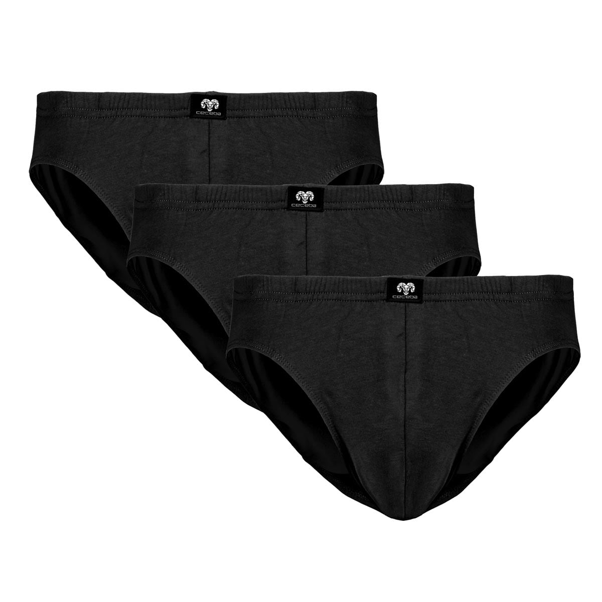 Ceceba Slip Mit Verkürzter Leibhöhe, 3er-Pack Farbe Schwarz Größe, 7XL