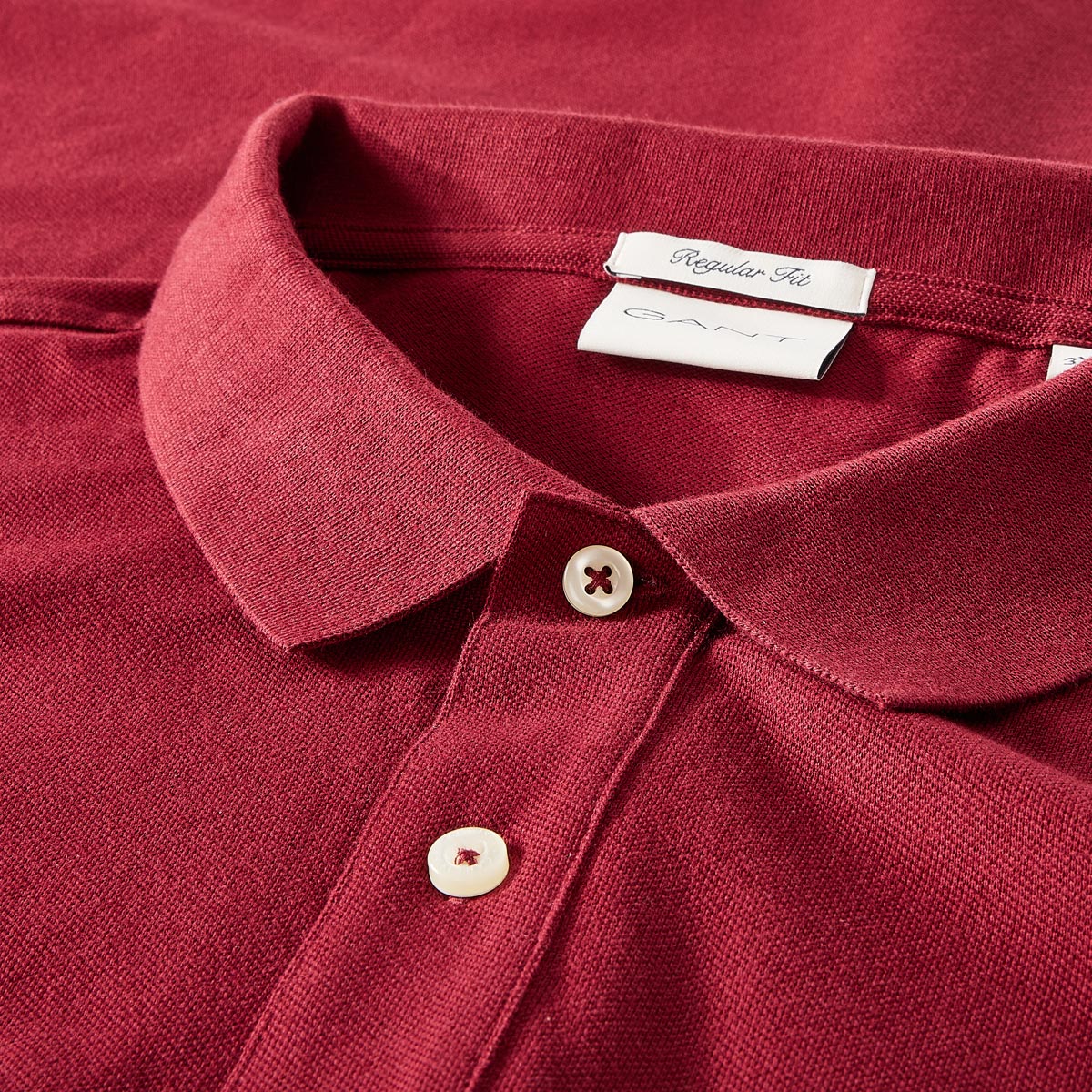 Gant Poloshirt aus Baumwolle dunkelrot