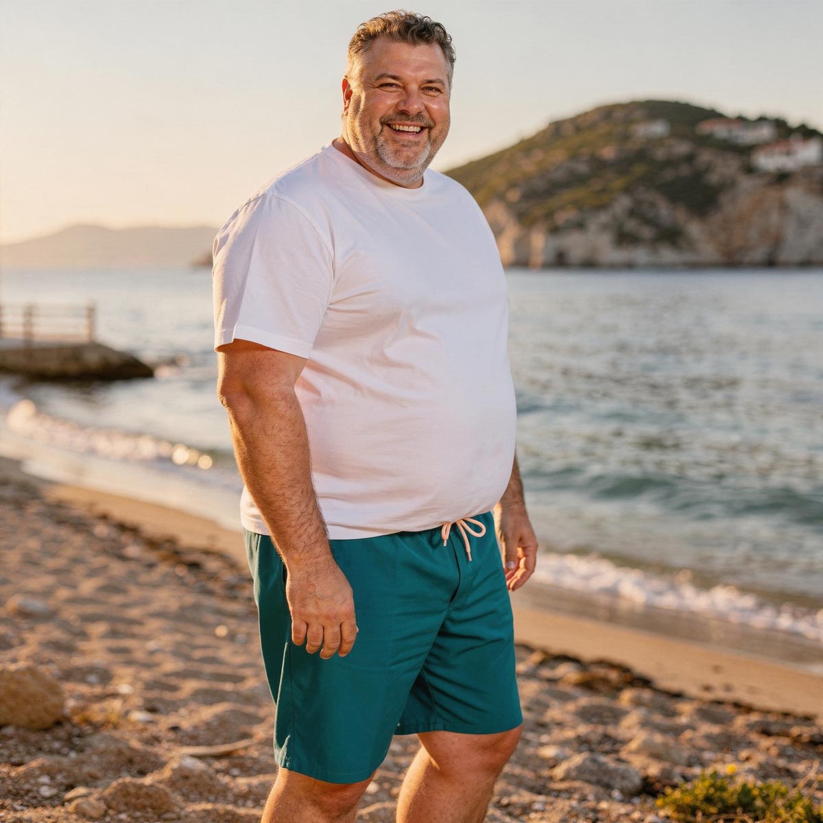 Pfundskerl Elastische Badeshorts für optimale Beweglichkeit petrol