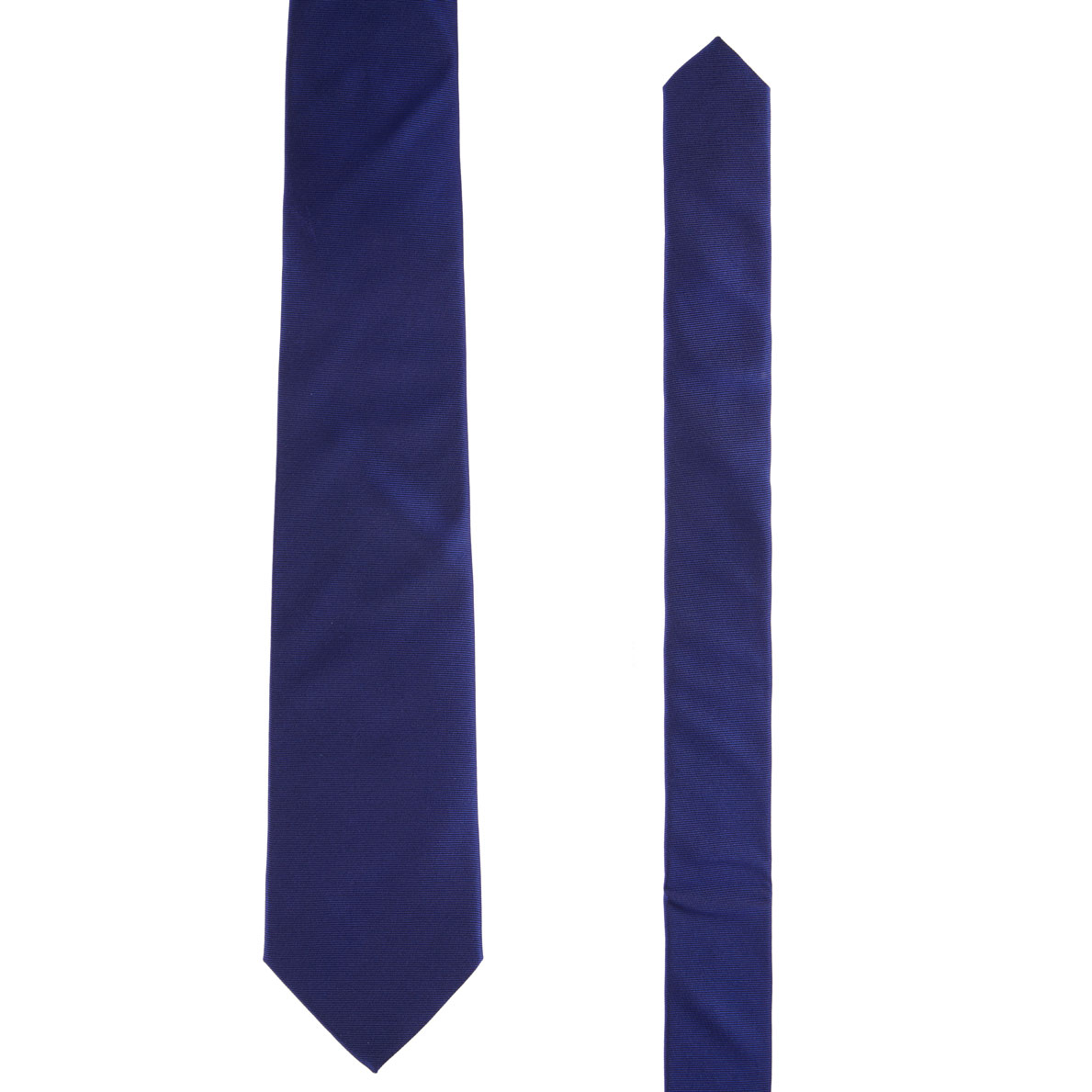 Seidenfalter Extralange Seidenkrawatte mit feiner Streifenstruktur blau