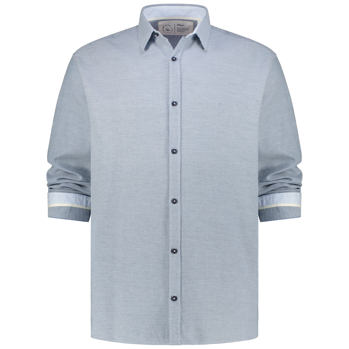 s.Oliver Freizeithemd aus Baumwolle blau