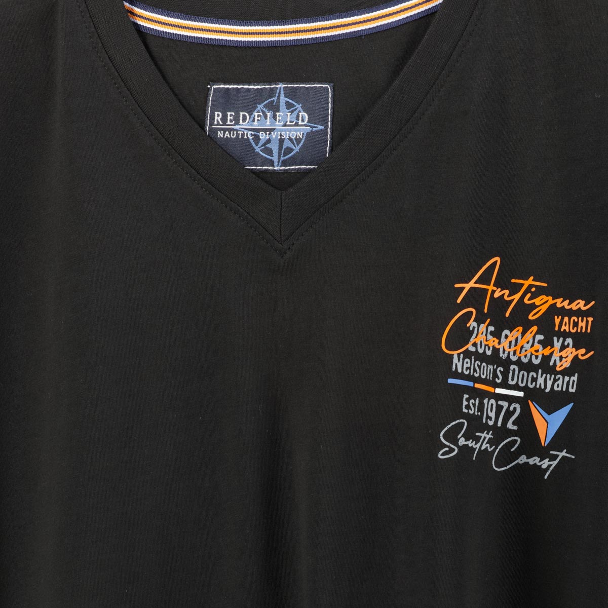 Redfield T-Shirt mit Print schwarz