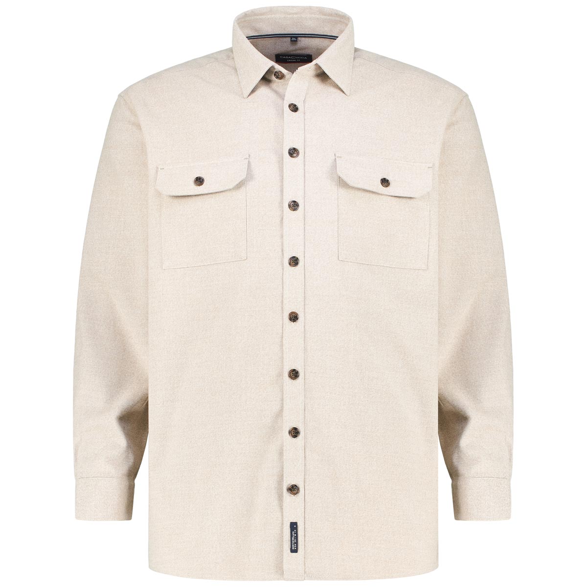 CASA MODA Overshirt aus Baumwolle Farbe beige Größe: 6XL günstig online kaufen