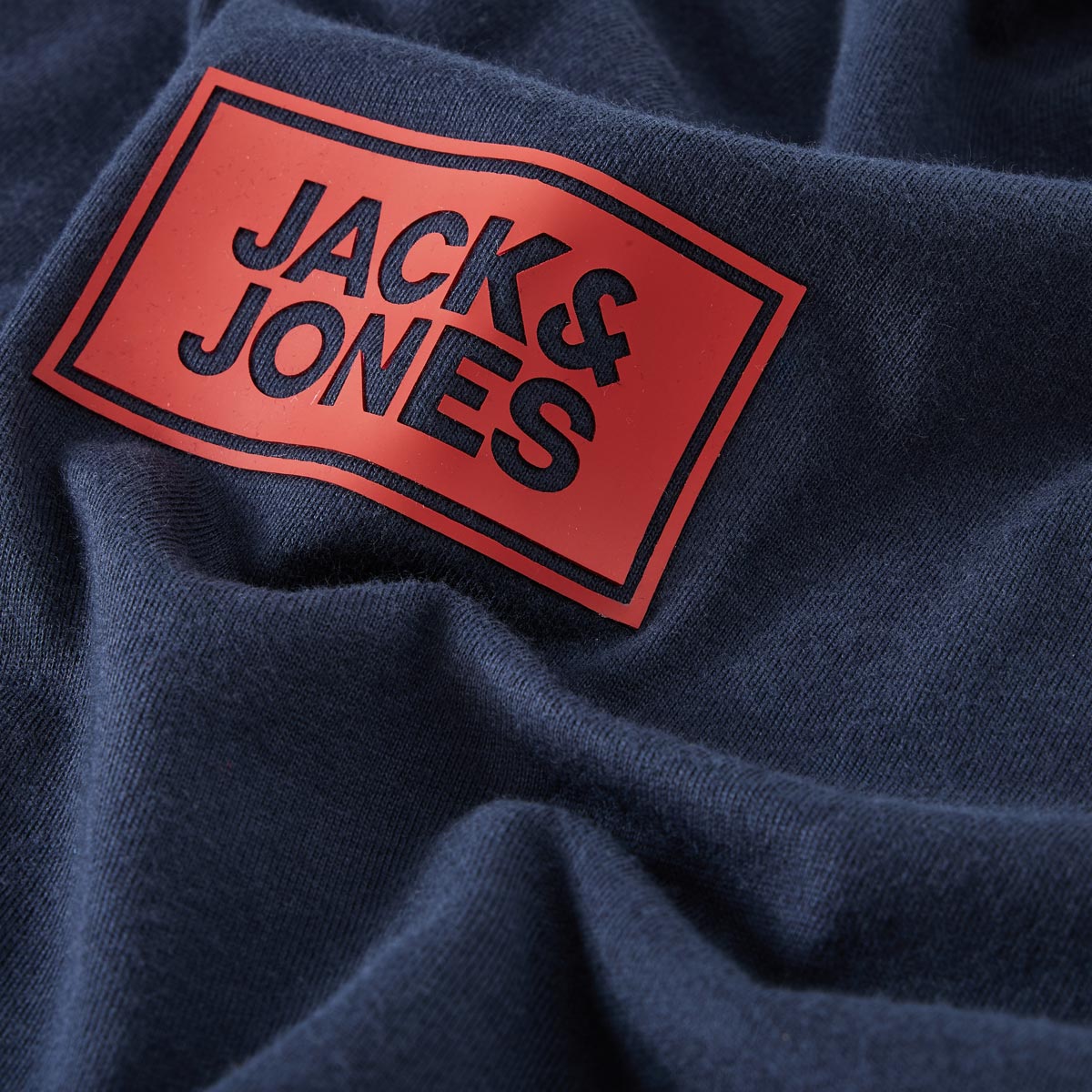 Jack&Jones T-Shirt mit Label-Print blau