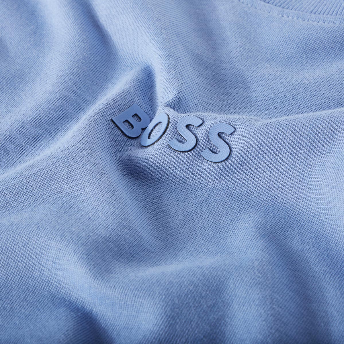 BOSS T-Shirt aus Baumwolle graublau