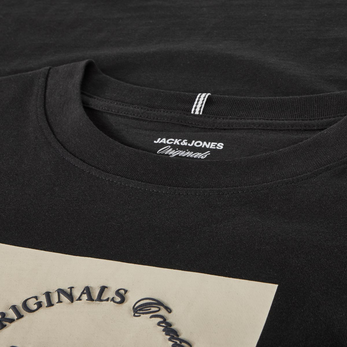 Jack&Jones T-Shirt mit Label-Print Farbe schwarz Größe: 4XL günstig online kaufen