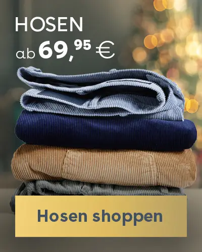 Cordhosen in verschiedenen Farben – bequeme, hochwertige Herrenmode in großen Größen für Weihnachten