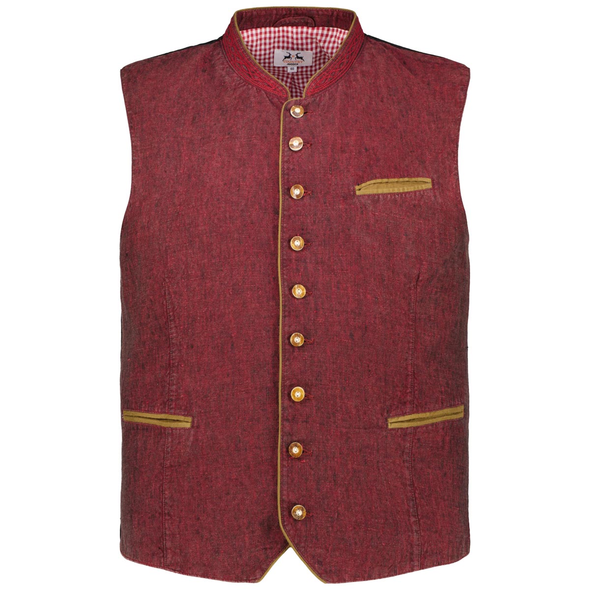 Maddox Trachtenweste mit Leinen Farbe weinrot Größe: 60 günstig online kaufen