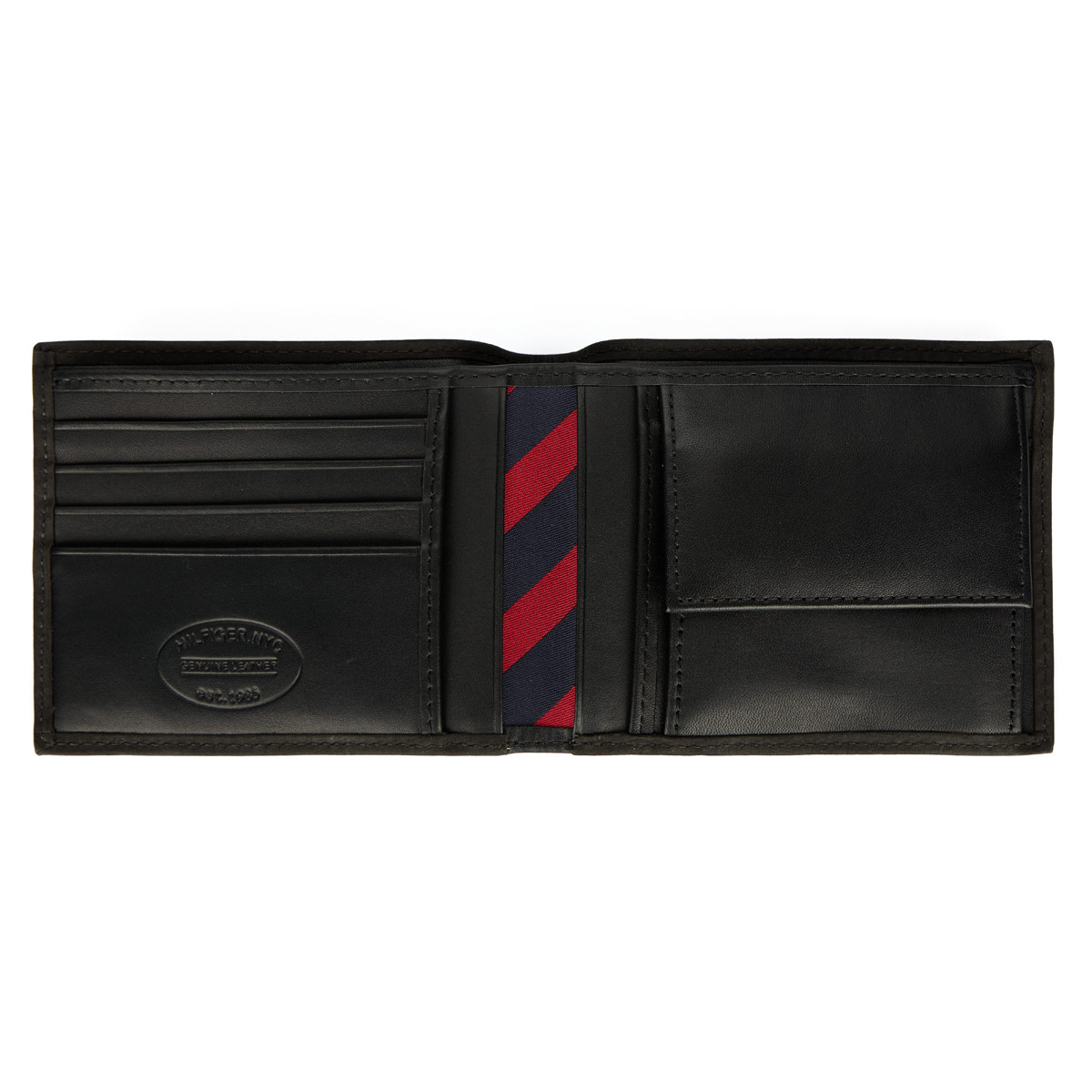 Tommy Hilfiger Geldbörse aus Leder, 12,5 cm x 10 cm schwarz
