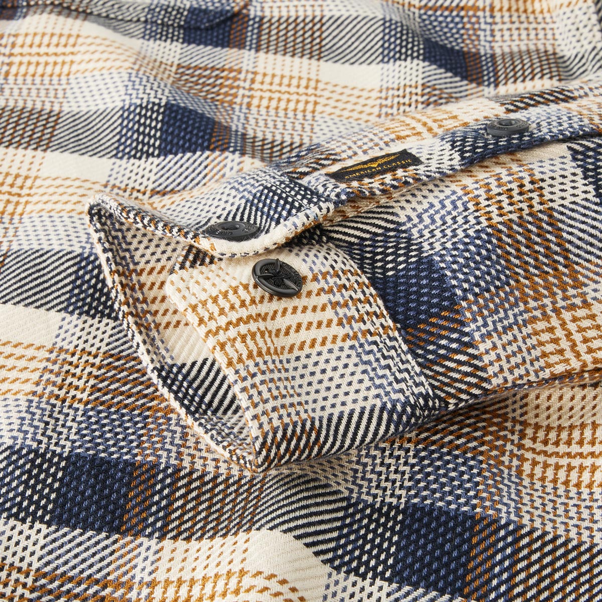 PME LEGEND Flanellhemd mit Biobaumwolle gelb