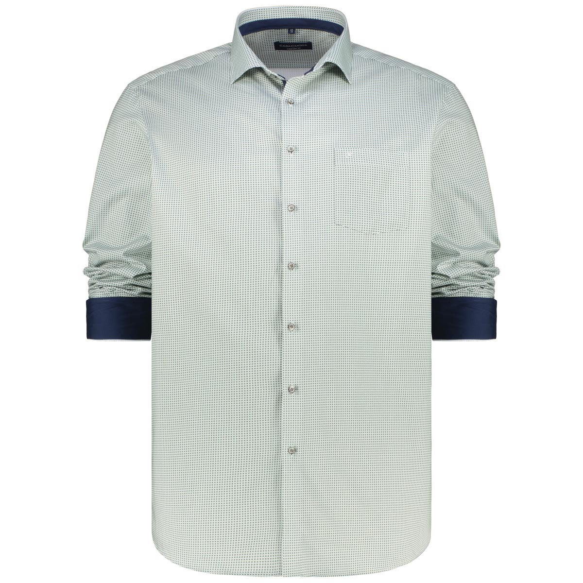 CASA MODA Businesshemd mit Allover-Muster, pflegeleicht grün