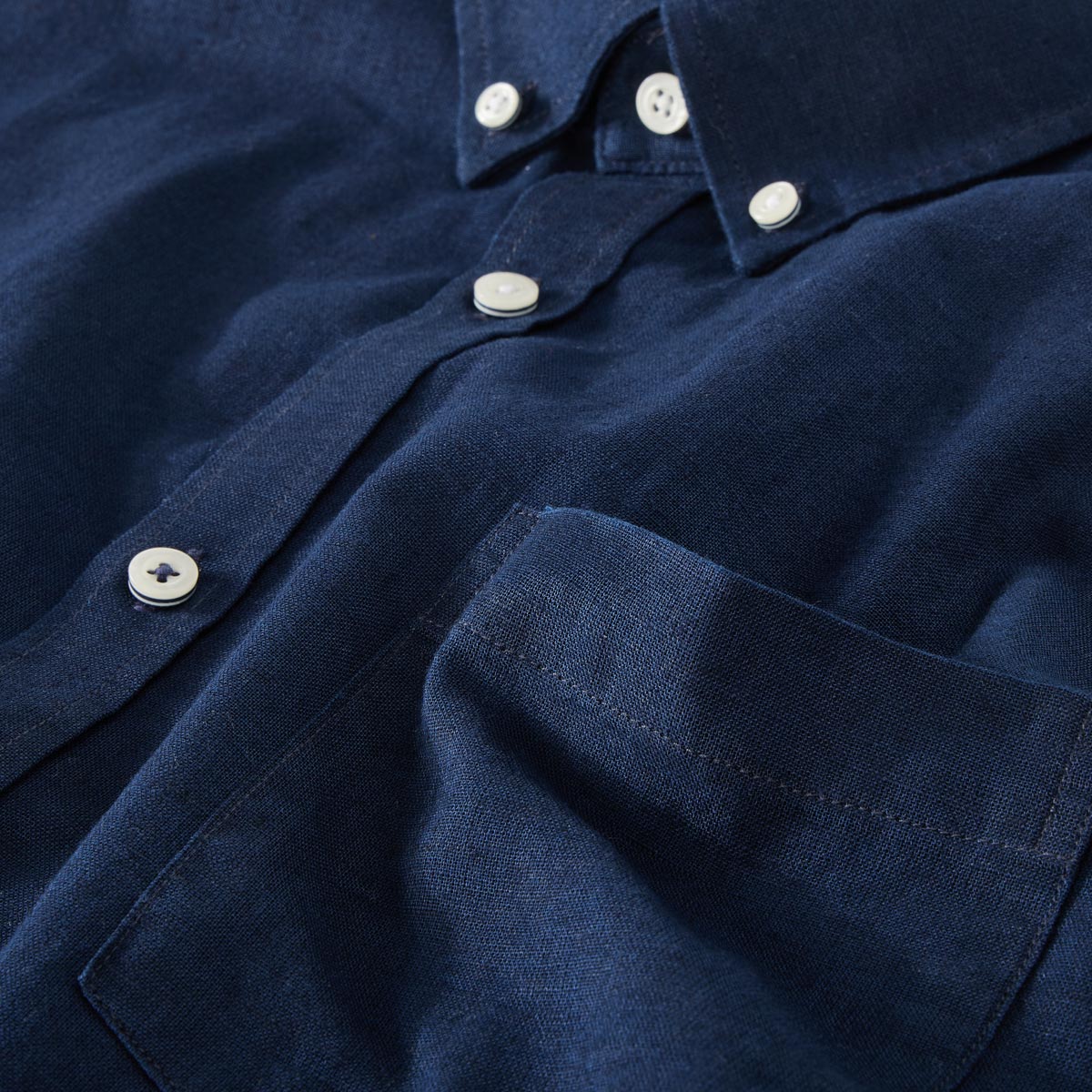 Pfundskerl Freizeithemd mit Leinen dunkelblau