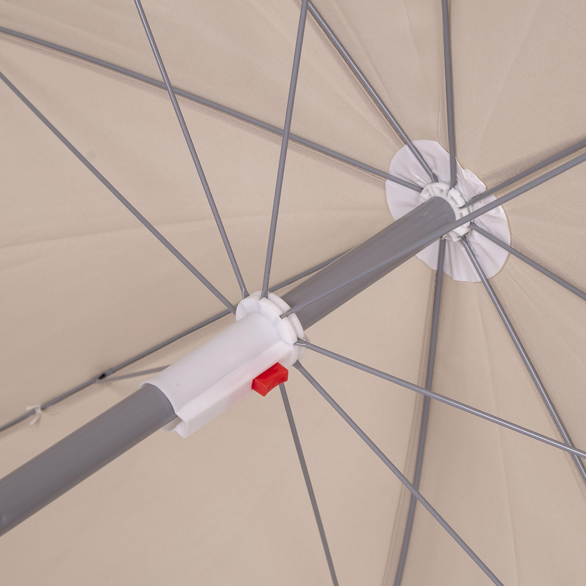 BO-CAMP Sonnenschirm mit Knickarm, 200 cm Durchmesser sand