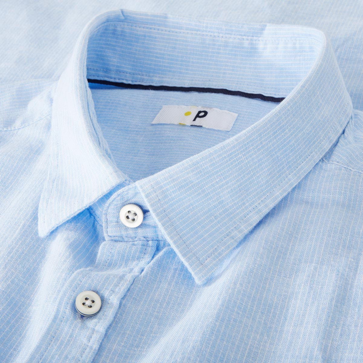 Pfundskerl Freizeithemd mit Leinen hellblau