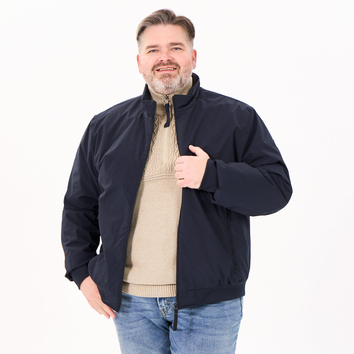 Lerros Leicht wattierte Blousonjacke dunkelblau Lerros Leicht wattierte Blousonjacke dunkelblau