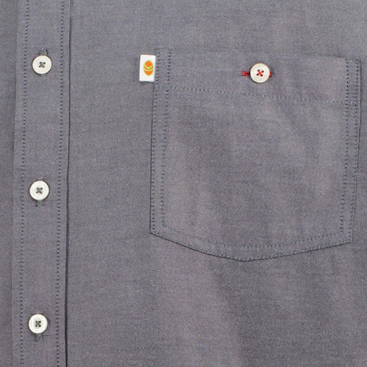 Kamro Unifarbenes Freizeithemd grau/schwarz