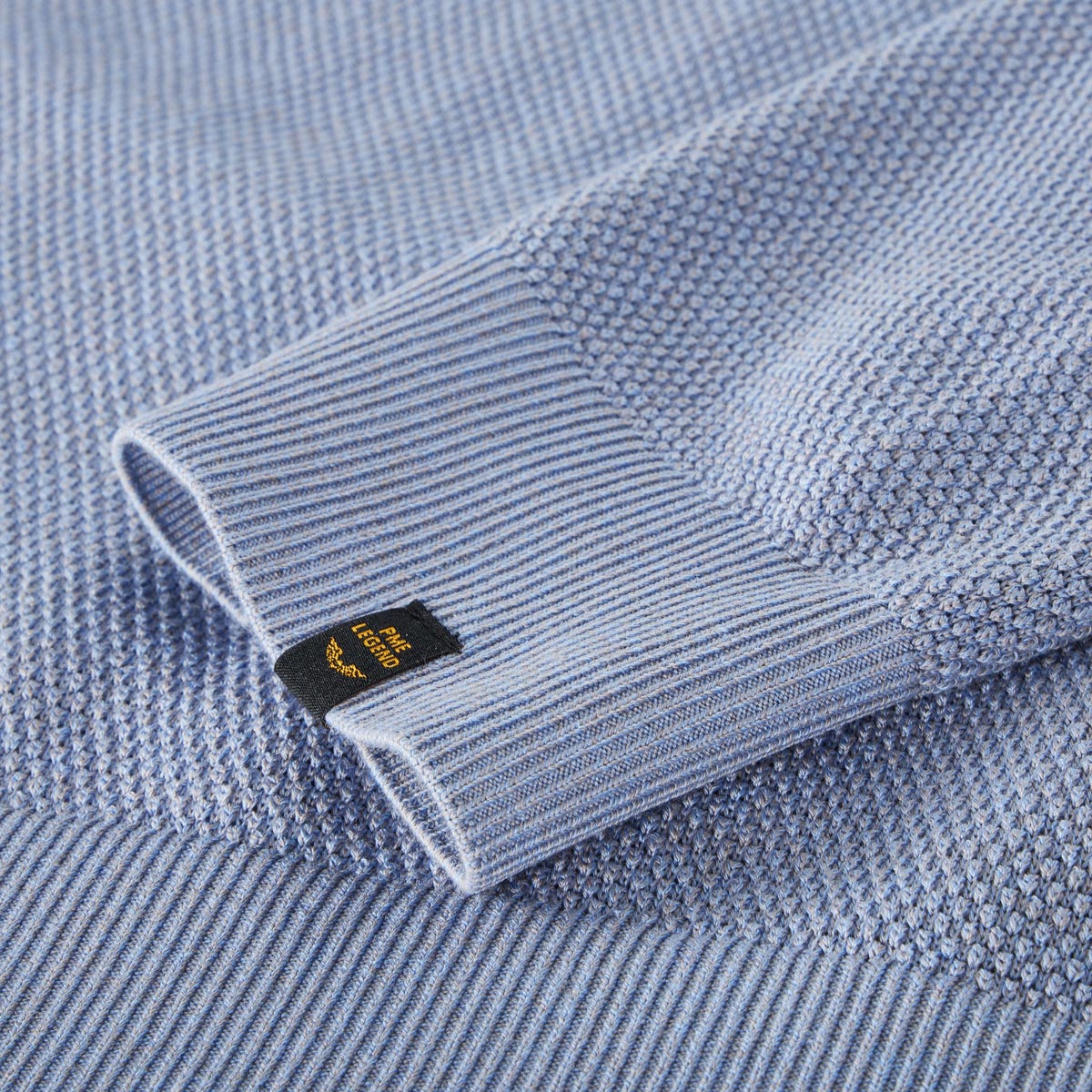 PME LEGEND Pullover aus Materialmix hellblau