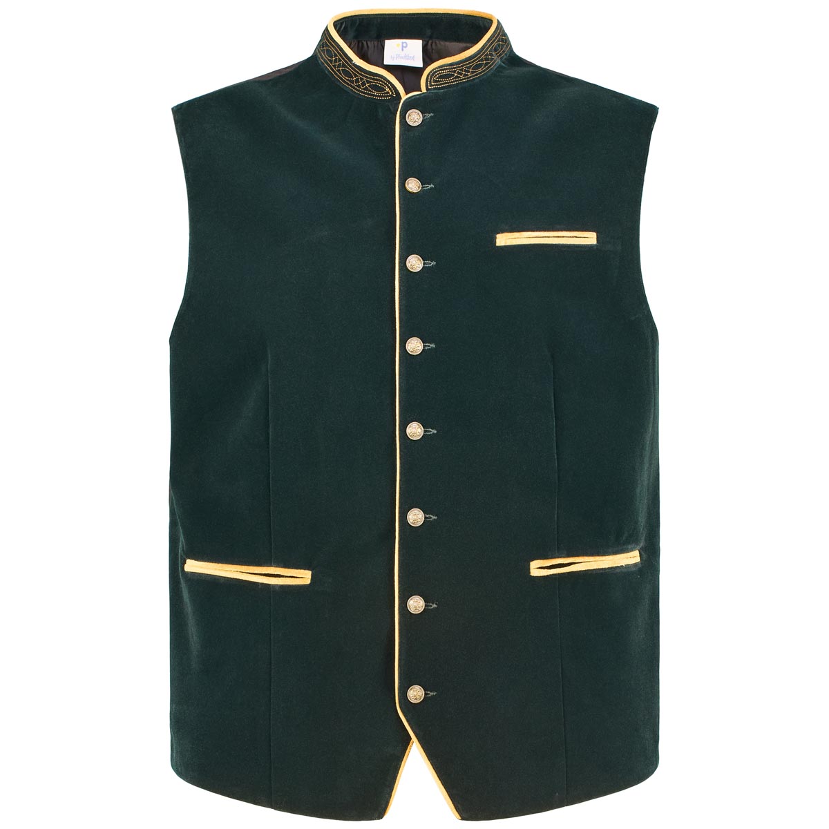 Pfundskerl Trachtenweste aus Samt dunkelgrün