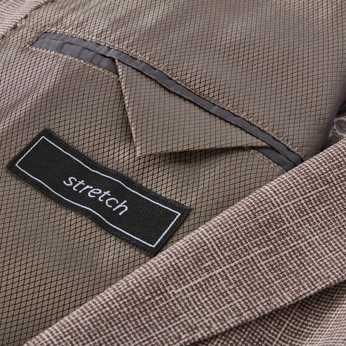 Weis Stretch-Sakko mit Musterung "Diego C" beige