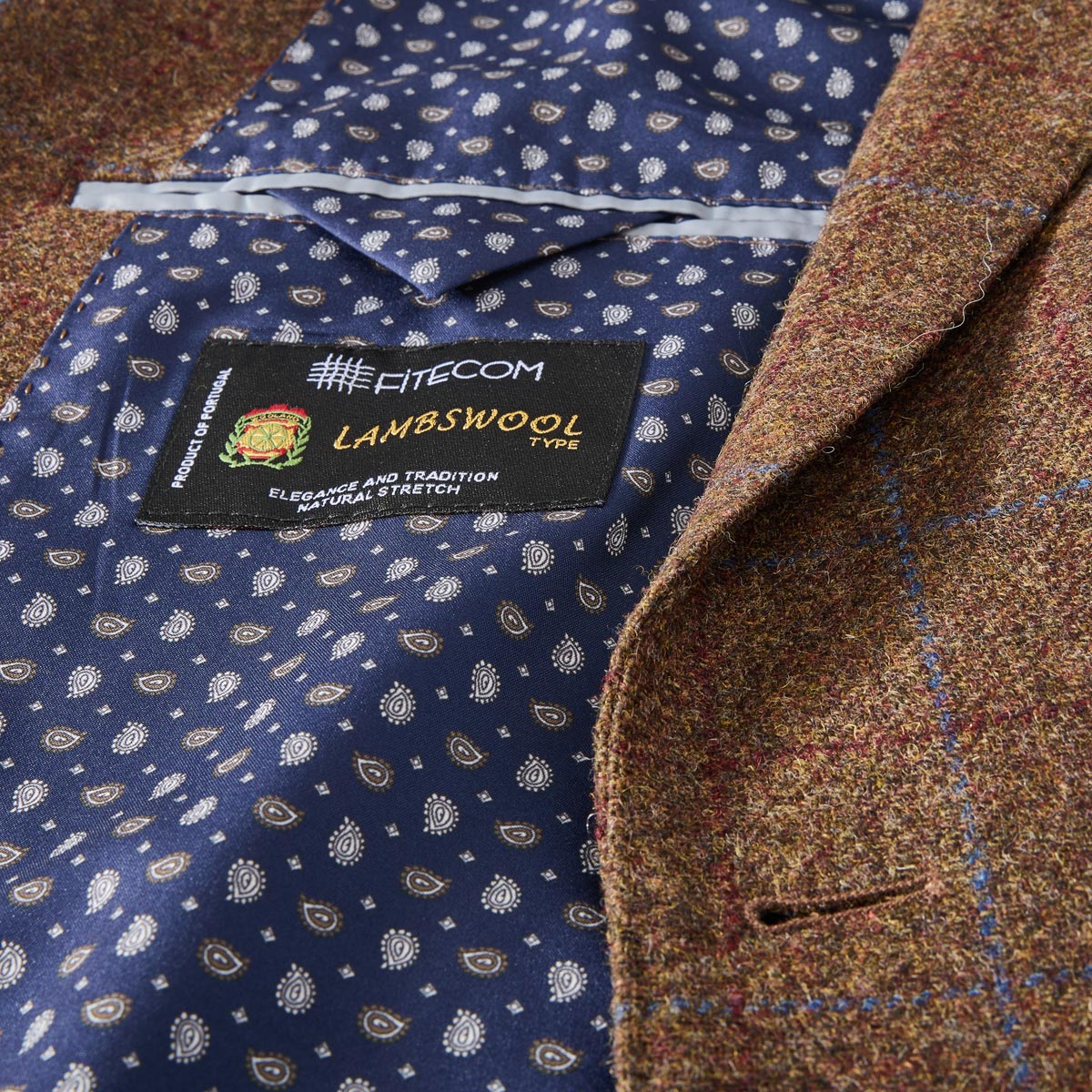 Weis Sakko aus Wolle cognac