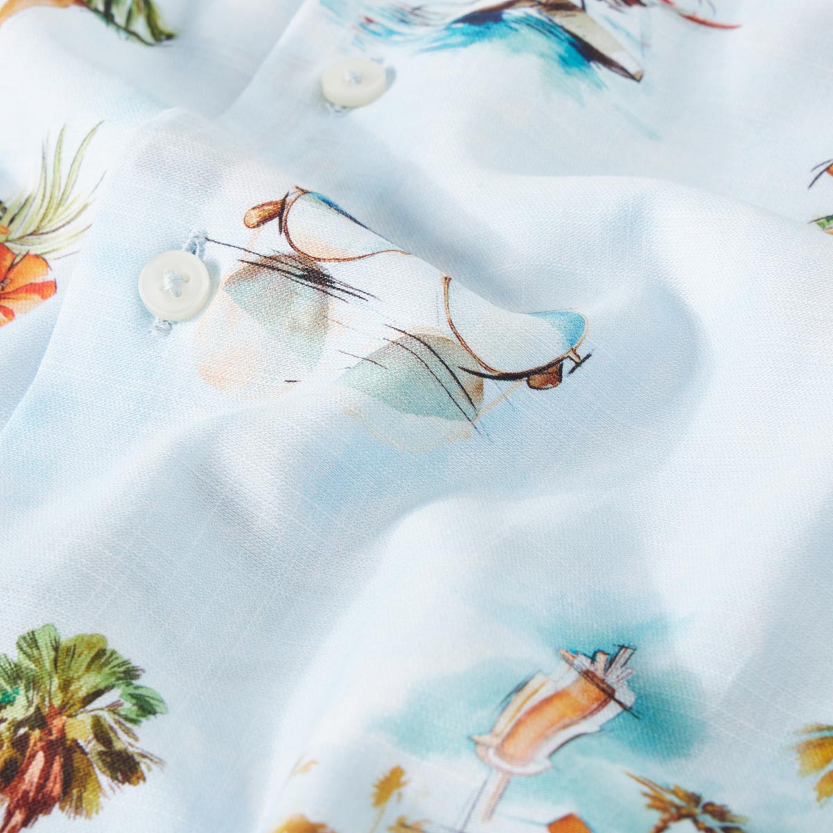 ETERNA Businesshemd mit Allover-Muster hellblau