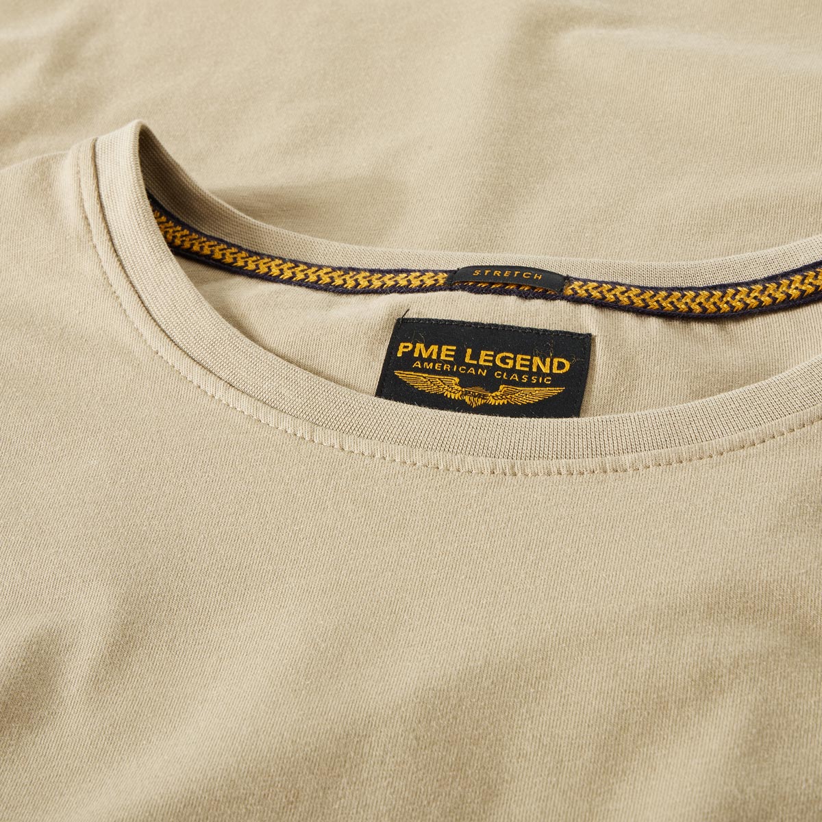 PME LEGEND T-Shirt mit Elasthan sand