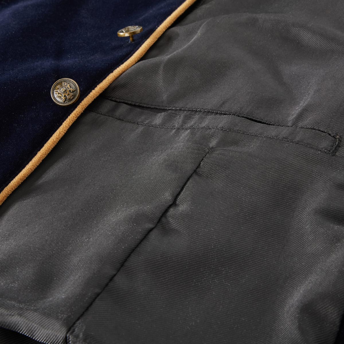 Pfundskerl Trachtenweste aus Samt dunkelblau