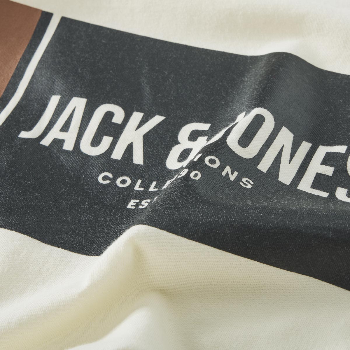 Jack&Jones T-Shirt mit Print cremeweiß