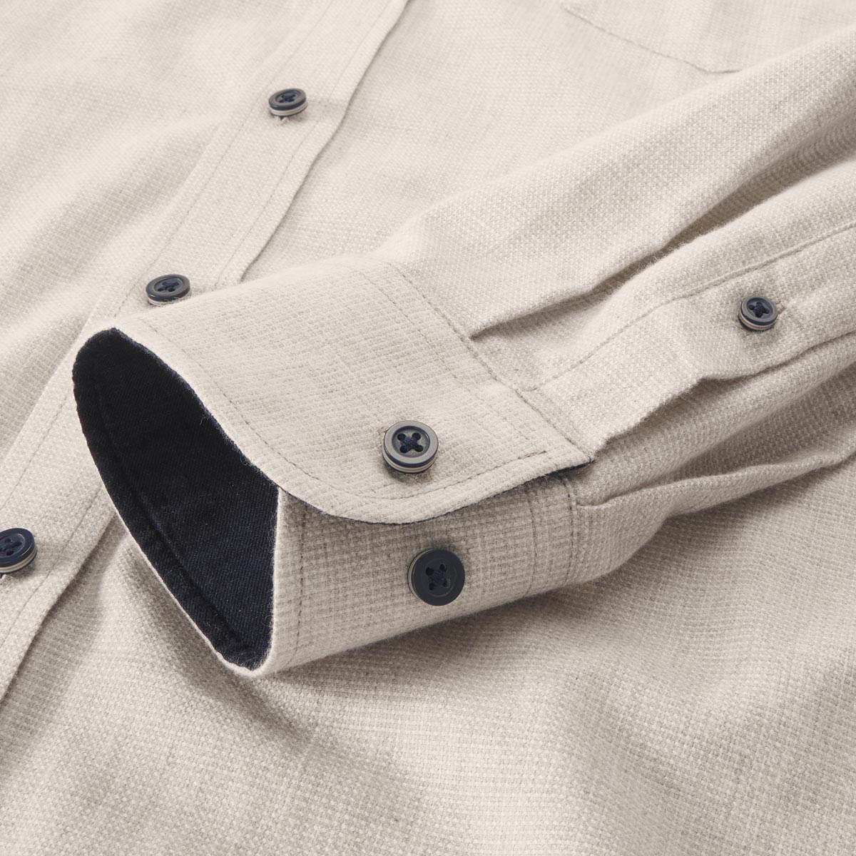 CASA MODA Freizeithemd aus Baumwolle beige