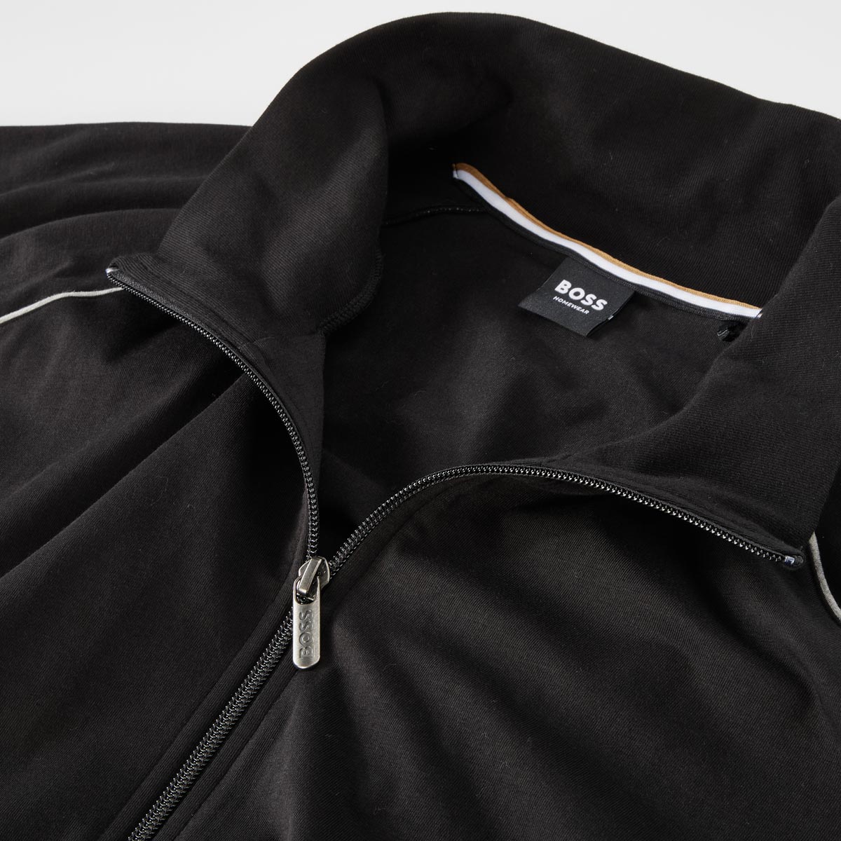 BOSS Sweatjacke mit Stretch schwarz