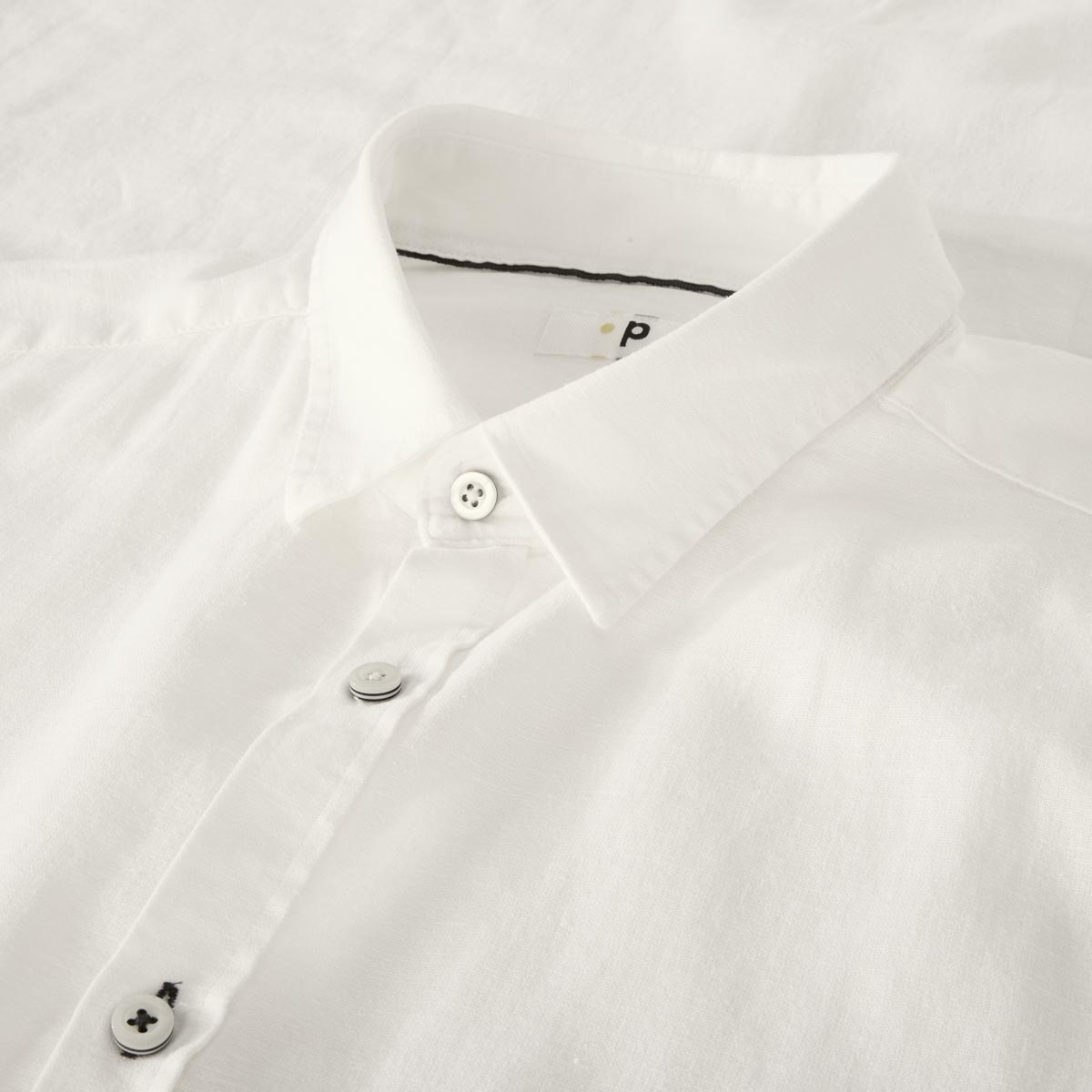 Pfundskerl Freizeithemd mit Leinen weiß