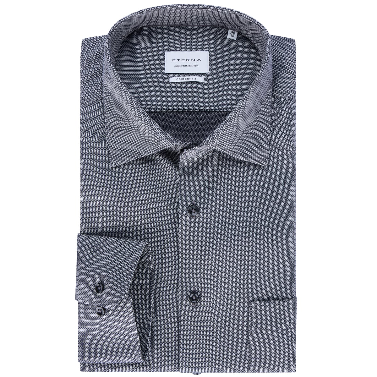 ETERNA Businesshemd, langarm, bügelfrei grau ETERNA Businesshemd, langarm, bügelfrei grau