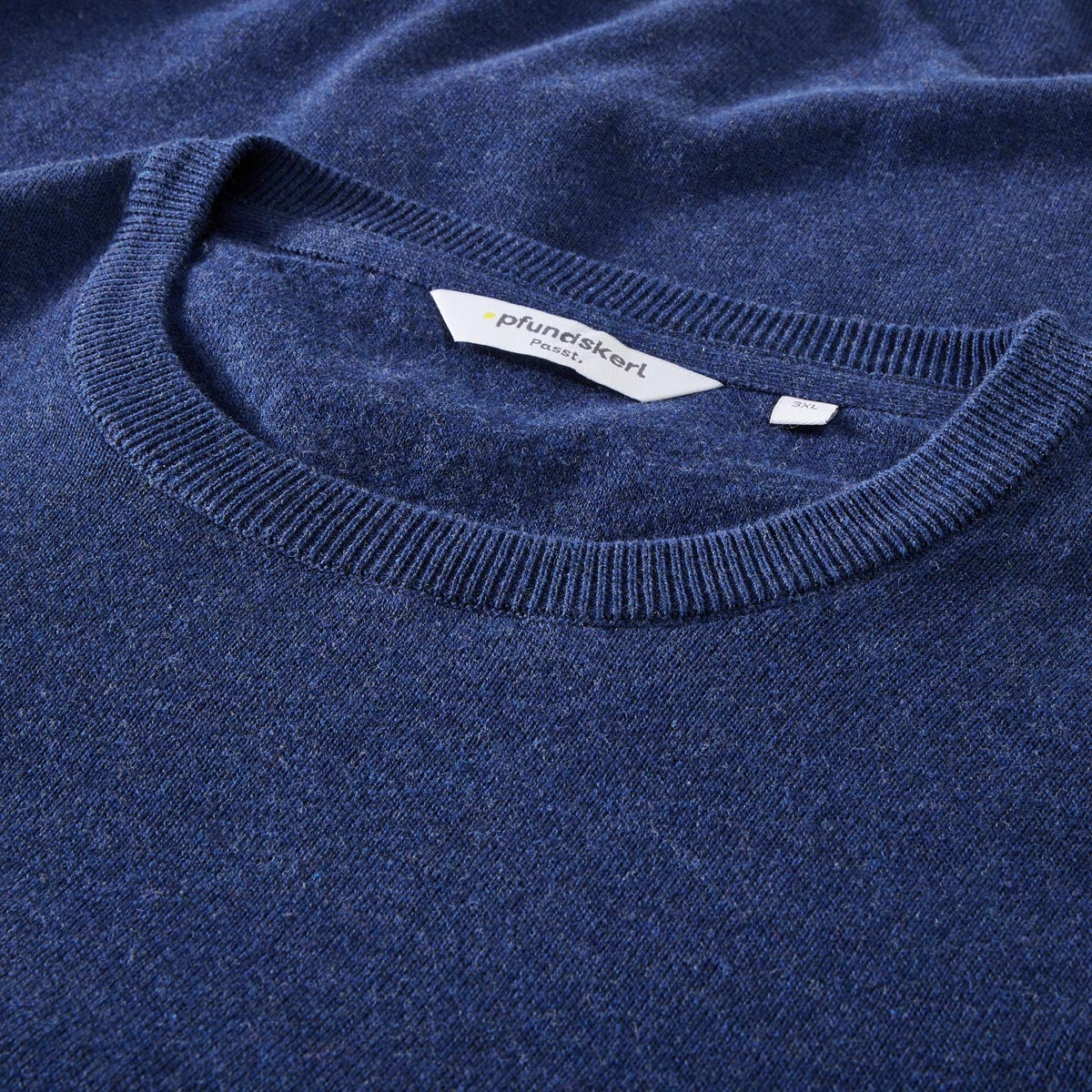 Pfundskerl Feinstrickpullover aus Baumwolle marine