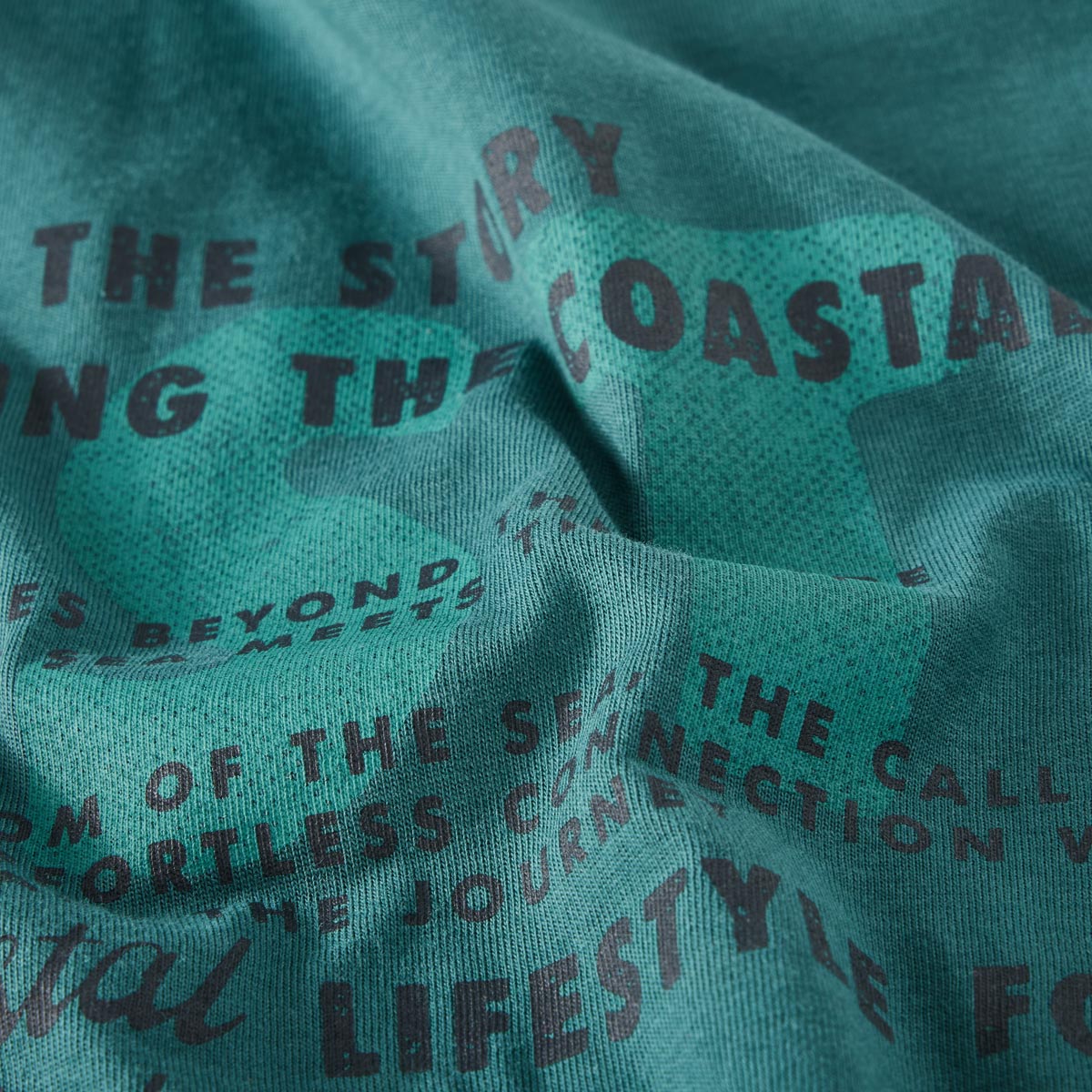 Lerros T-Shirt mit Motiv-Print dunkelgrün