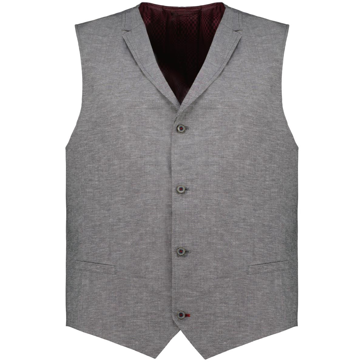Weis Sakkoweste aus Leinenmischung grau Weis Sakkoweste aus Leinenmischung grau