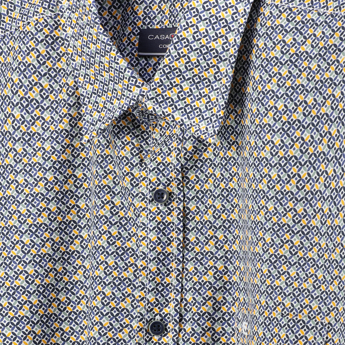 CASA MODA Freizeithemd mit Allover-Print gelb