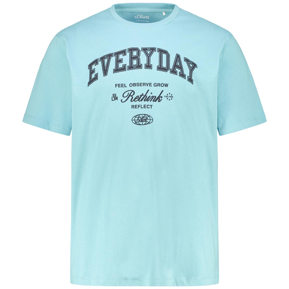 s.Oliver T-Shirt aus Baumwolle Farbe karibikblau Größe: 3XL günstig online kaufen