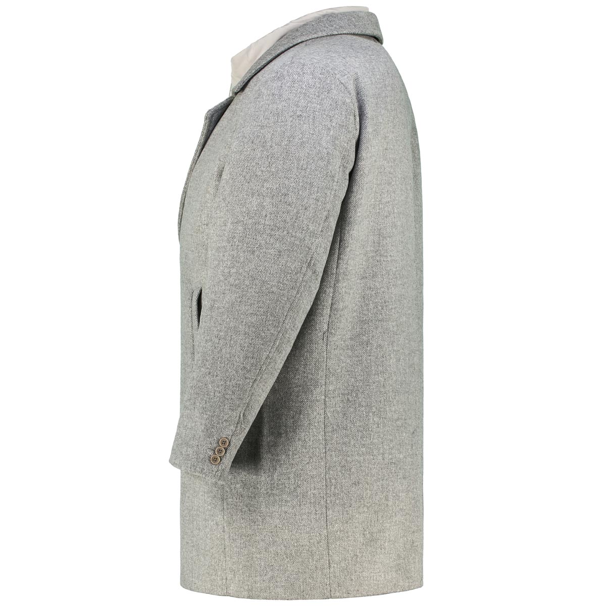 Jack&Jones Kurzmantel mit heraustrennbarem Westeneinsatz grau