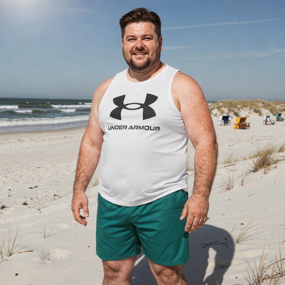 Under Armour Tanktop mit Label-Print weiß