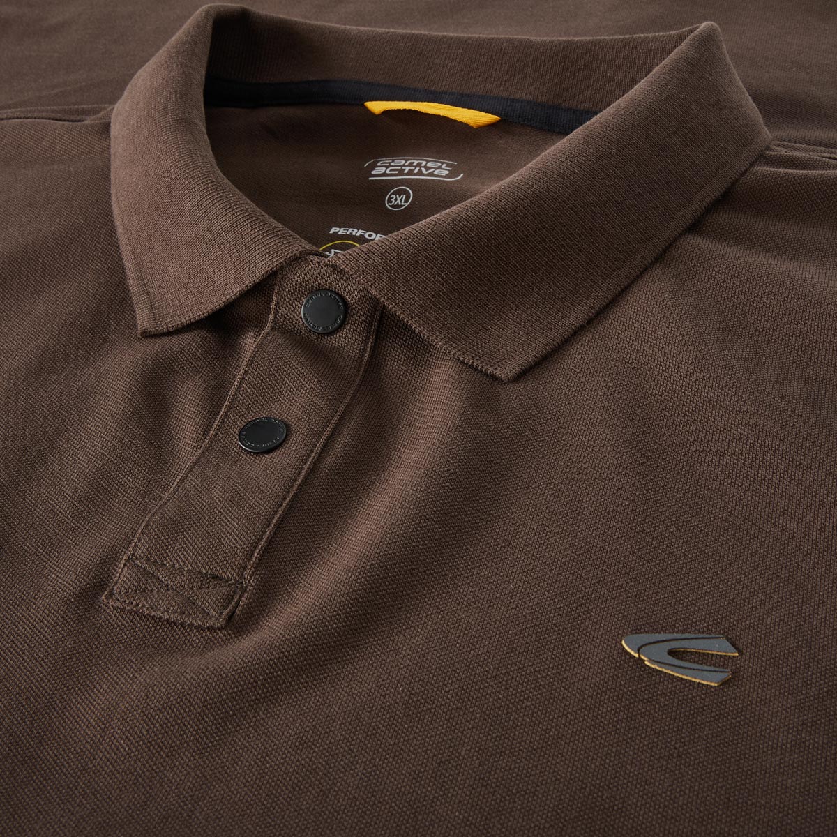 camel active Poloshirt mit Elasthan braun