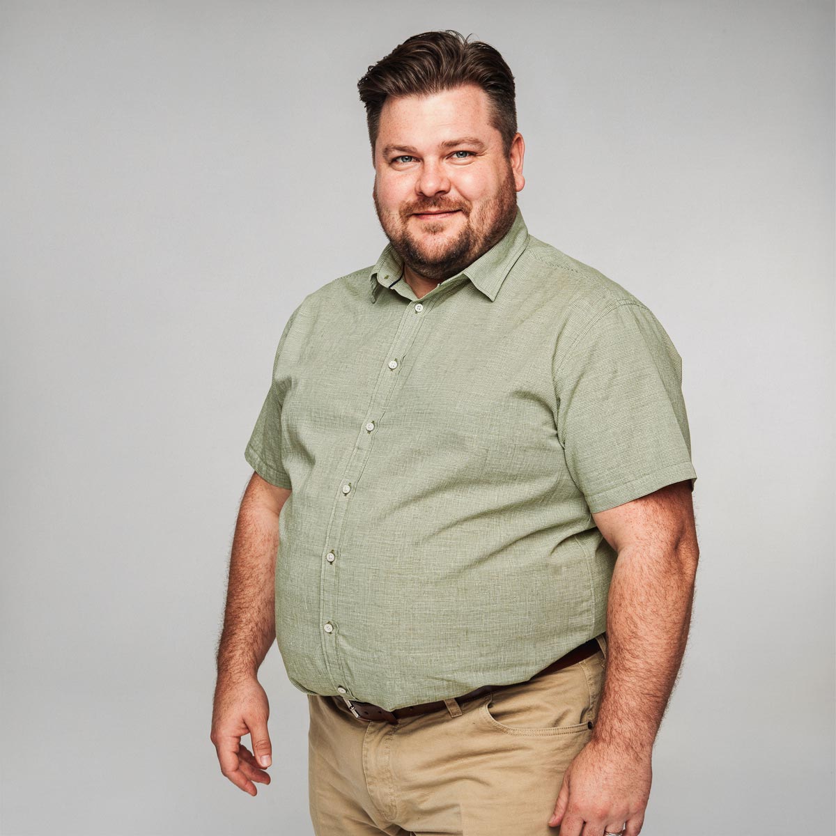 Pfundskerl Trachtenhemd aus Leinen grün