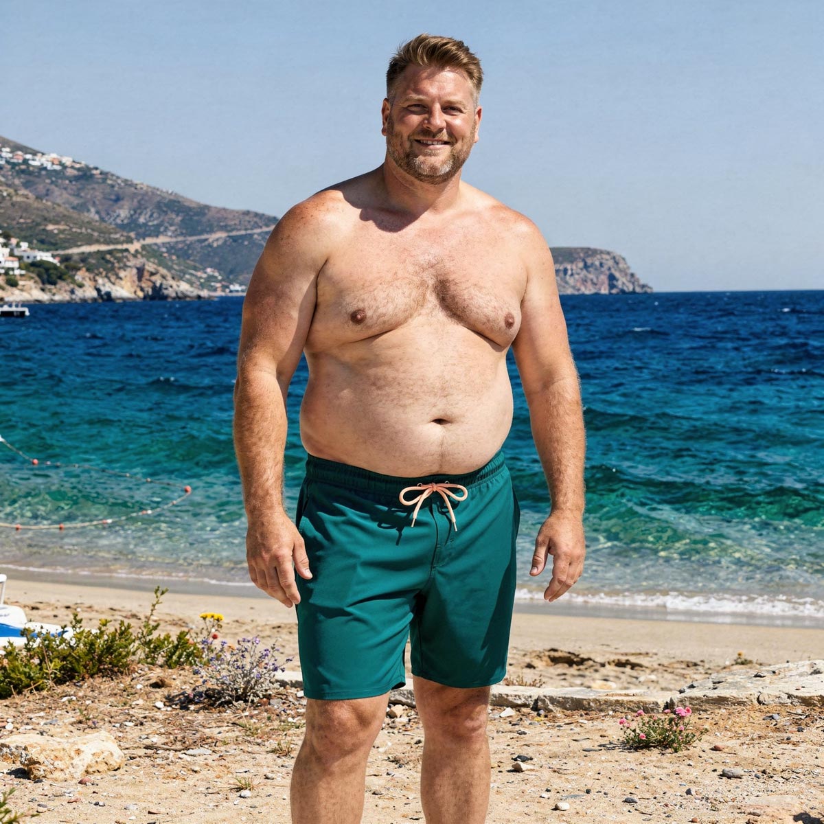 Pfundskerl Elastische Badeshorts für optimale Beweglichkeit petrol